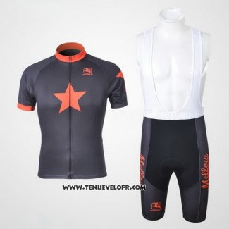 2010 Maillot Ciclismo Johnnys Orange et Noir Manches Courtes et Cuissard