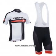 2013 Maillot Ciclismo Castelli Blanc Manches Courtes et Cuissard