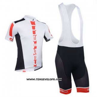 2013 Maillot Ciclismo Castelli Orange et Blanc Manches Courtes et Cuissard