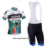 2013 Maillot Ciclismo Garmin Sharp Champion Afrique Du Sud Manches Courtes et Cuissard