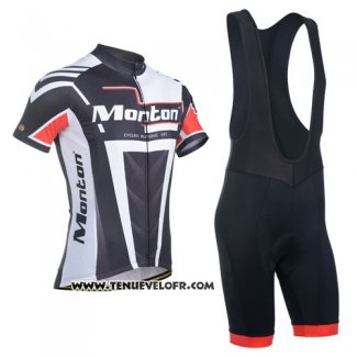 2014 Maillot Ciclismo Monton Noir Blanc Manches Courtes et Cuissard