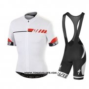 2015 Maillot Ciclismo Specialized Blanc Manches Courtes et Cuissard