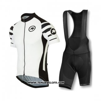 2016 Maillot Ciclismo Assos Noir et Blanc Manches Courtes et Cuissard