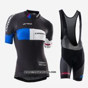 2016 Maillot Ciclismo Femme Orbea Bleu et Noir Manches Courtes et Cuissard