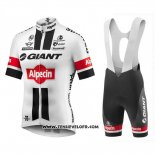 2016 Maillot Ciclismo Giant Alpecin Blanc et Rouge Manches Courtes et Cuissard