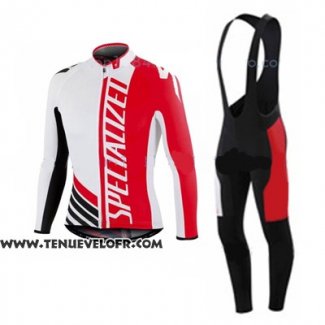 2016 Maillot Ciclismo Specialized Ml Rouge Noir Manches Longues et Cuissard