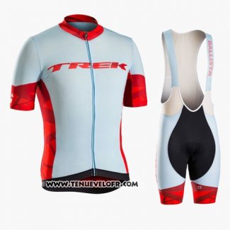 2016 Maillot Ciclismo Trek Bontrager Bleu et Rouge Manches Courtes et Cuissard