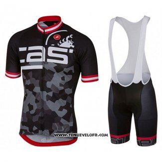 2017 Maillot Ciclismo Castelli Attacco Noir Manches Courtes et Cuissard