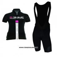 2017 Maillot Ciclismo Femme Biemme Noir et Blanc Manches Courtes et Cuissard