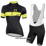 2017 Maillot Ciclismo Femme Nalini Nemina Noir Manches Courtes et Cuissard