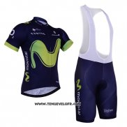 2017 Maillot Ciclismo Movistar Noir Manches Courtes et Cuissard