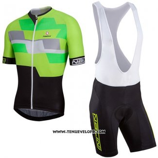 2017 Maillot Ciclismo Nalini Cervino Vert et Noir Manches Courtes et Cuissard