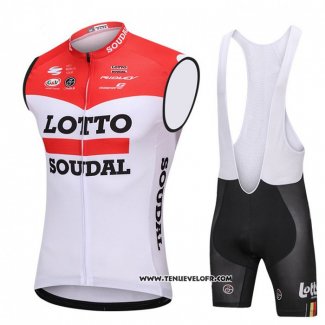 2018 Gilet Coupe-vent Lotto Soudal Rouge et Blanc