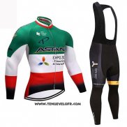 2018 Maillot Ciclismo Astana Champion Italie Manches Longues et Cuissard