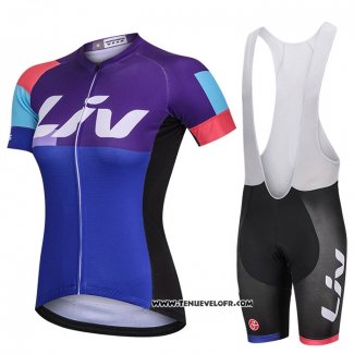 2018 Maillot Ciclismo Femme Liv Fuchsia Manches Courtes et Cuissard