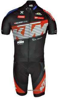 2018 Maillot Ciclismo KTM Orange Manches Courtes et Cuissard