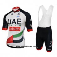 2018 Maillot Ciclismo UCI Mondo Champion Leader UAE Blanc Manches Courtes et Cuissard