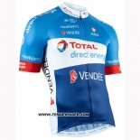 2019 Maillot Ciclismo Direct Energie Bleu Blanc Manches Courtes et Cuissard