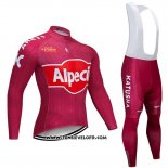 2019 Maillot Ciclismo Katusha Alpecin Rouge Manches Longues et Cuissard