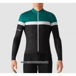 2019 Maillot Ciclismo La Passione Vert Blanc Noir Manches Longues et Cuissard