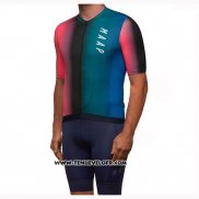 2019 Maillot Ciclismo MAAP Cortina Rouge Vert Bleu Manches Courtes et Cuissard