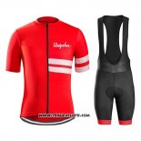 2019 Maillot Ciclismo Rapha Rouge Blanc Manches Courtes et Cuissard