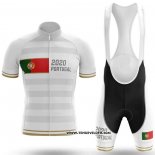 2020 Maillot Ciclismo Champion Portugal Blanc Manches Courtes et Cuissard(1)
