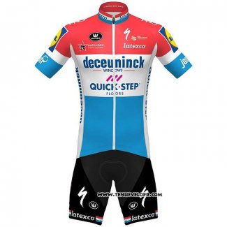 2020 Maillot Ciclismo Deceuninck Quick Step Champion Pays Bas Manches Courtes et Cuissard