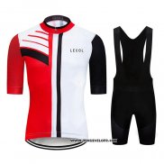 2020 Maillot Ciclismo Le Col Noir Blanc Rouge Manches Courtes et Cuissard