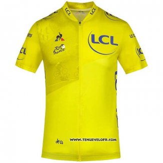 2020 Maillot Ciclismo Tour DE France Jaune Manches Courtes et Cuissard(2)