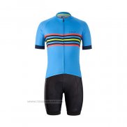 2021 Maillot Cyclisme Bontrager Bleu Manches Courtes et Cuissard