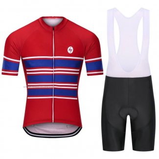 2021 Maillot Cyclisme Steep Rouge Bleu Manches Courtes et Cuissard(3)