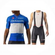 2023 Maillot Cyclisme Giro d'Italia Bleu Blanc Manches Courtes et Cuissard