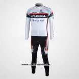 2010 Maillot Ciclismo Bianchi Blanc Manches Longues et Cuissard