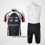 2010 Maillot Ciclismo Shimano Gris et Noir Manches Courtes et Cuissard