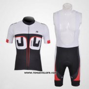 2012 Maillot Ciclismo Giordana Blanc et Noir Manches Courtes et Cuissard