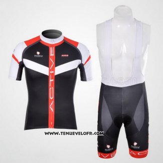 2012 Maillot Ciclismo Nalini Noir et Rouge Manches Courtes et Cuissard