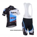 2013 Maillot Ciclismo Stolting Noir et Azur Manches Courtes et Cuissard