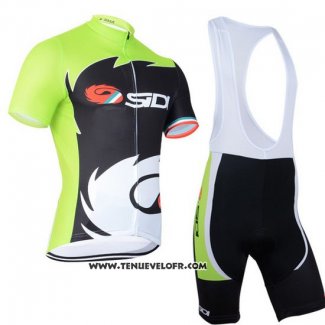 2014 Maillot Ciclismo Castelli SIDI Noir et Vert Manches Courtes et Cuissard