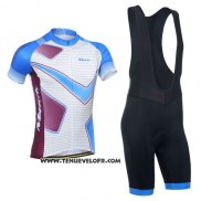 2014 Maillot Ciclismo Monton Violet et Bleu Manches Courtes et Cuissard