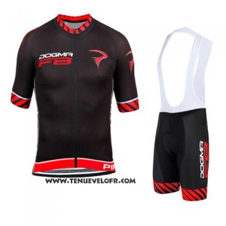 2015 Maillot Ciclismo Pinarello Noir et Rouge Manches Courtes et Cuissard