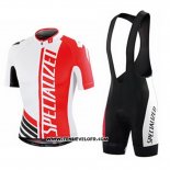 2015 Maillot Ciclismo Specialized Rouge et Blanc Manches Courtes et Cuissard