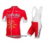 2016 Maillot Ciclismo Cofidis Rouge et Blanc Manches Courtes et Cuissard