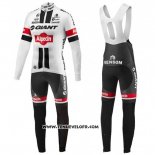 2016 Maillot Ciclismo Giant Alpecin Noir et Blanc Manches Longues et Cuissard