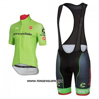 2017 Maillot Ciclismo Cannondale Vert Manches Courtes et Cuissard