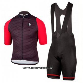 2017 Maillot Ciclismo Etxeondo Neo Noir et Rouge Manches Courtes et Cuissard