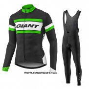 2017 Maillot Ciclismo Giant Noir Manches Longues et Cuissard