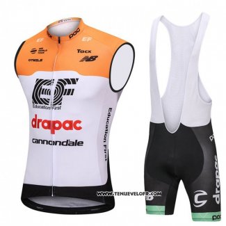 2018 Gilet Coupe-vent Cannondale Drapac Blanc et Orange