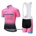 2018 Maillot Ciclismo Astana Lumiere Rose Manches Courtes et Cuissard