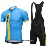 2018 Maillot Ciclismo Mavic Bleu Manches Courtes et Cuissard